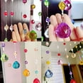 thumbnail image 3 of 20-Strand Crystal Beaded Curtain, Multicolor Acrylic Arched Room Divider with Rainbow Beads for Bedroom, Living Room, Cafe, 3 of 8