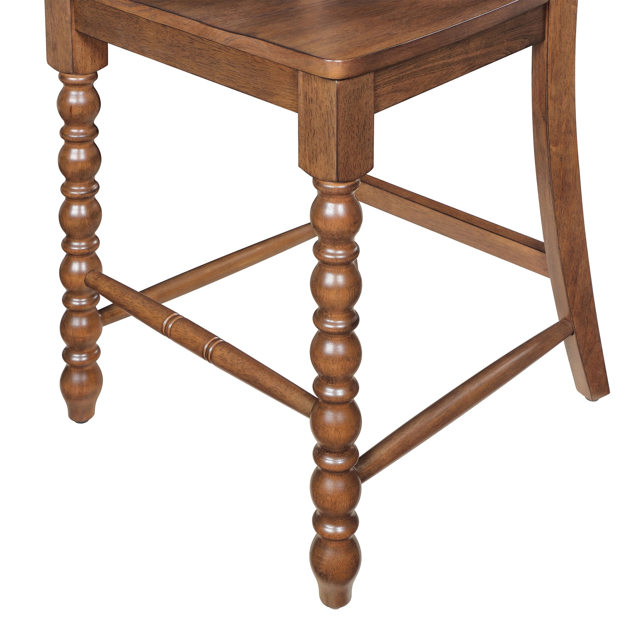 Pioneer Woman Harper Counter-Height Wood Stools, 2 Pack, Homestead Brown