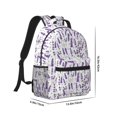 thumbnail image 2 of Yiaed Lavender Flowers Print School Backpack College Backpack Daypacks for Students High School Spacious and Durable Daypack for Work and Travel-One Size, 2 of 6