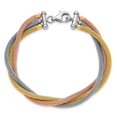 thumbnail image 6 of Auriga 925 Sterling Silver Rose and Yellow Gold-plated w/ rhodium-pl Bracelet 7.75inch for Women, 6 of 6