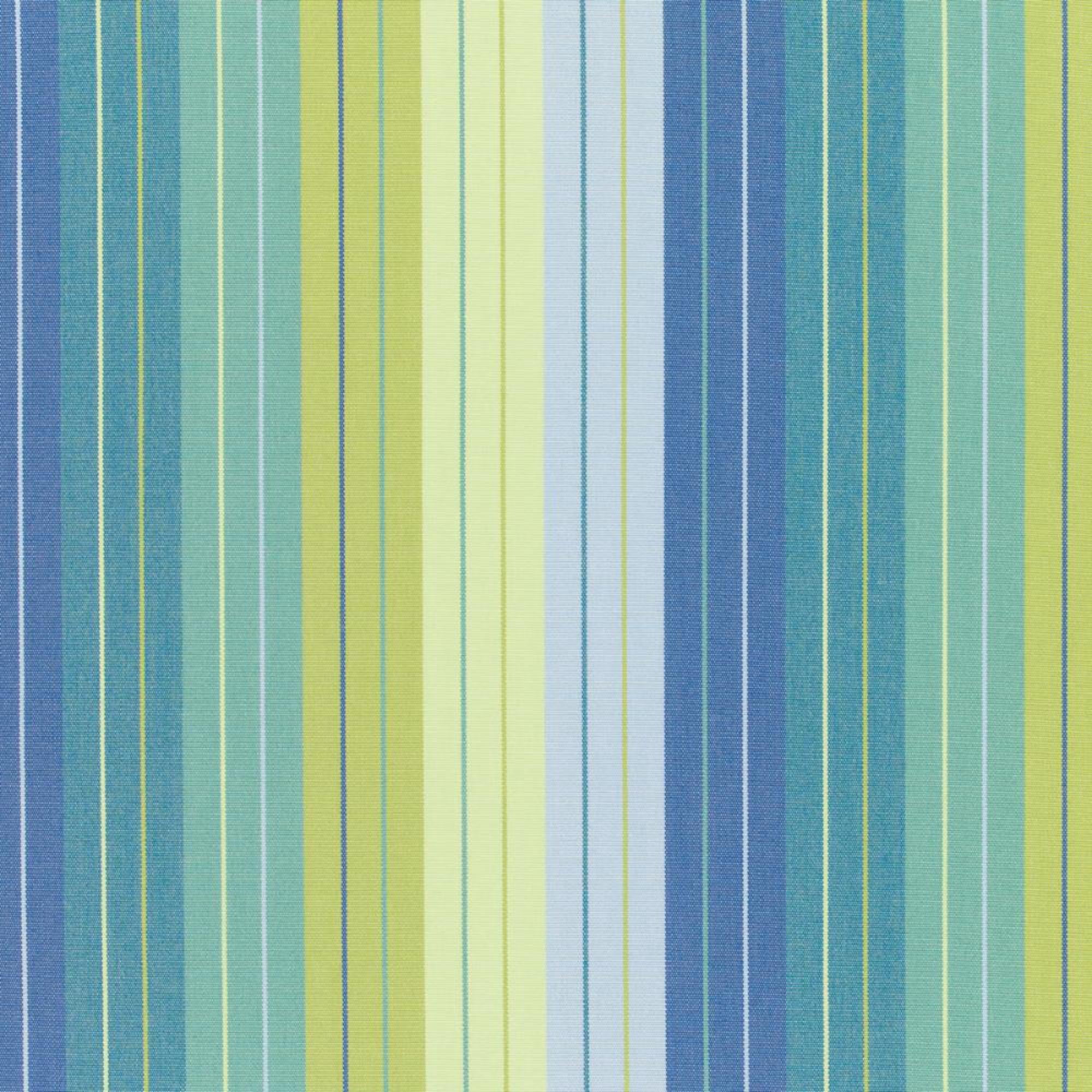 Casual Cushion Outdoor Throw Pillow, Striped Sunbrella Fade-Resistant for Patio Furniture, Adirondacks & Porch Swings, 18"W x 18"L, 6" thick, Reversible, Seville Seaside