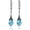 Created Turquoise, variant on Vintage Earrings for Women Sterling Silver Retro Drop Dangle Leverback Earrings with 8x6mm Oval Genuine or Simulated Birthstone Crystal from Austria, Anniversary Jewelry Gifts for Her (Gift Box)
