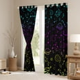 thumbnail image 3 of Manfei Kids Cartoon Planet Blackout Curtains Set of 2 (52x84 Each), Mystic Galaxy Constellation Window Curtains, Outer Space Curtains and Drapes, Window Curtains Decor, 3 of 6