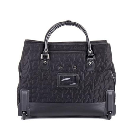 Bugatti Women&#39;s Textured Carry On Rolling 17-inch Laptop Case - 0