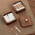 thumbnail image 4 of Nordic Simple Black Walnut Dental Floss Box Home Personalized Box, 4 of 6