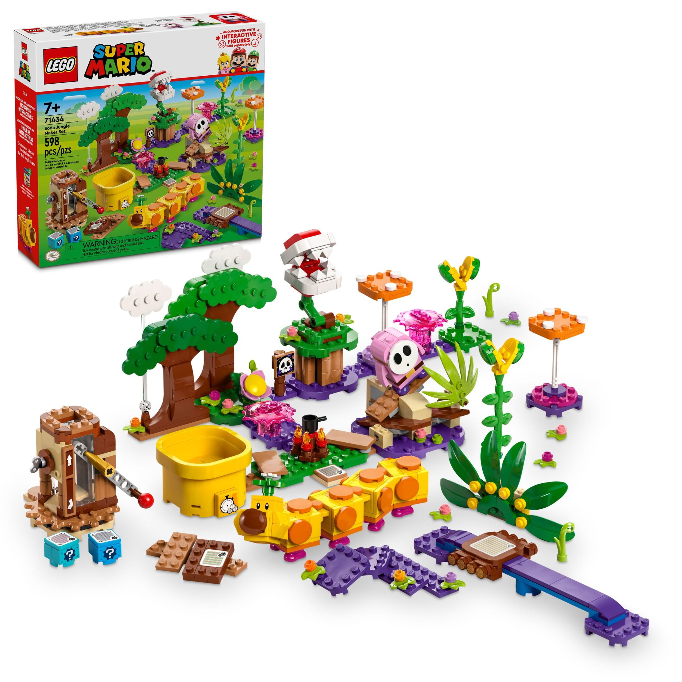 Lego Super Mario Thwomp Drop Expansion Set 71376 with Adventures Starter Course Instructions New Sealed Box Walmart