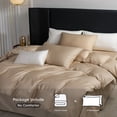 thumbnail image 2 of MooMee Duvet Cover Set King 600-TC 100% Extra Long-Staple Cotton Sateen Silky Smooth Luxury (Taupe), 2 of 6