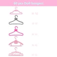 thumbnail image 3 of E-TING 60 Pcs Mini Doll Clothes Hangers - Plastic Mixed Little Hangers for 11.5 inch Doll Clothes Gown Dress Outfit, 3 of 6