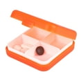 thumbnail image 2 of Unique Bargains 1 Pc 4 Grids Single Layer Pill Case Portable for Travel Orange, 2 of 6