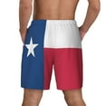 thumbnail image 2 of Men's 2 in 1 Swim Trunks with Compression Liner Lone Star Texas Flag Quick Dry Beach Shorts, 2 of 6