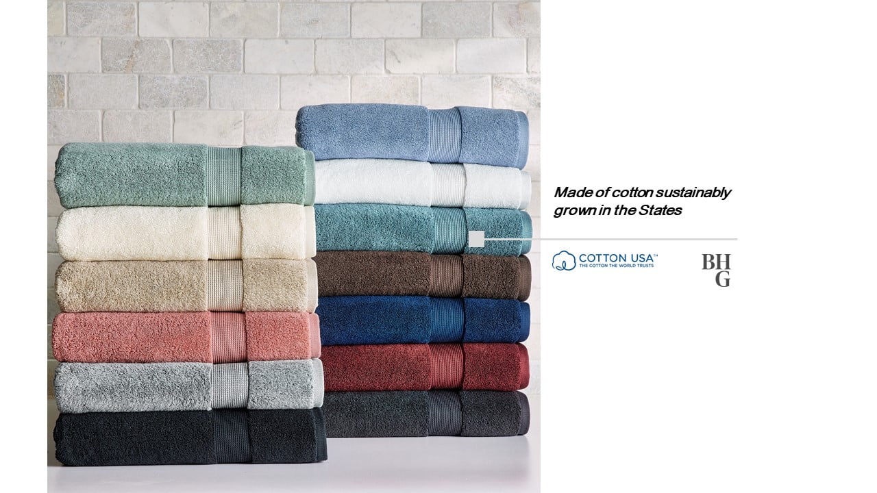 Better Homes & Gardens Signature Soft Solid Cotton 2 Piece Bath Sheet Set,Brown Basket