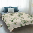 thumbnail image 4 of Summer Botanical Blanket Soft Cozy Warm Throw Blanket for Couch, Plush Fuzzy Flannel Fleece Blankets for Sofa, Green Spring Floral Birds Rustic Bed Blankets Lightweight Gifts for Women, 40"x50", 4 of 9