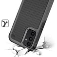 thumbnail image 6 of For Apple iPhone 15 Plus (6.7") Shockproof Non-Slip Textured Heavy Duty Rugged TPU Drop Military Protection Bumper Phone Case Cover by Xpression - Black, 6 of 7