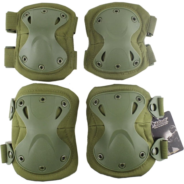 Conjunto de equipo de protección deportiva táctica King Kong, rodillera de seguridad multicolor para exteriores, codo para caza militar Airsoft Sincero Electrónica