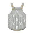 thumbnail image 2 of Musuos Newborn Baby Easter Romper 3 6 12 18M Cute Rabbit Pattern Sleeveless Jumpsuit, 2 of 8