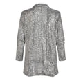 thumbnail image 4 of GORHGORH Womens Workwear Blazers Sequin Long Sleeve Lapel Neck Jacket Coat, 4 of 4