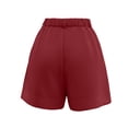thumbnail image 5 of Hilenly Dressy Casual Shorts for Women High Waisted Summer Lounge Pleated Shorts Elastic Waisted Tailored Work Shorts with Pockets, 5 of 8