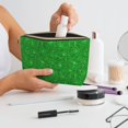 thumbnail image 6 of Picia Green Glitter Printed Leather Travel Toiletry Bag,Cosmetic Organizer, Makeup Travel Bag, Durable Travel Pouch, Compact Toiletry Bag, Travel Accessories, 6 of 6