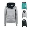 thumbnail image 1 of Top de mujer para otoño e invierno, sudaderas, jersey de manga larga, sudaderas con capucha bicolor Fridja ghj987+6976, 1 of 5
