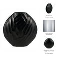 thumbnail image 6 of Sculpted Textured Metal Vase for Living Room Decor - Decorative Flower Vase for Home, Bedroom, and Office Desk Decor - Modern House Accent for Entryway Table Display - 14", Black, 6 of 12