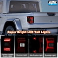 thumbnail image 3 of CPW LED Tail Lights Assembly for 2019-2021 Jeep Gladiator JT, Sequential Turn Signal/DRL/Super Bright White Backup Rear Brake Lamp Taillights Replacement Black Housing/Smoke Lens, 3 of 8