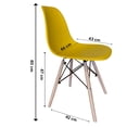 thumbnail image 3 of Sillas Estilo Eames Set de 4 Minimalistas Modernas | Diseño Elegante y Confortable Amarillo KECOMPRAS SET DE SILLAS MINIMALISTAS MODERNAS, 3 of 4