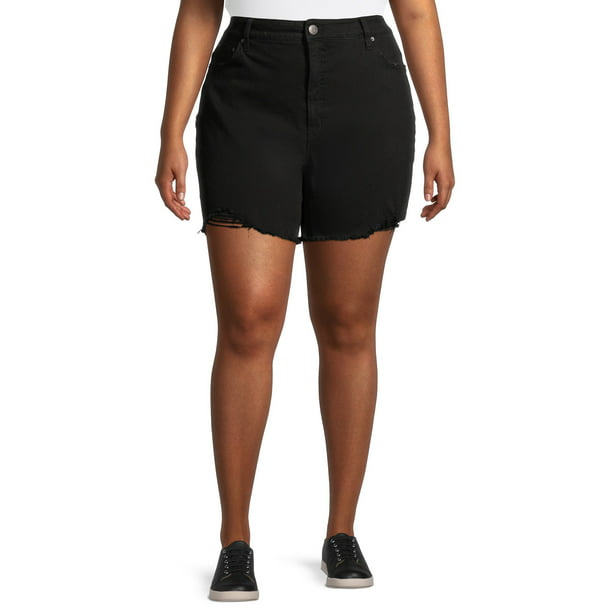 Terra & Sky - Terra & Sky Women's Plus Size Fashion Denim Shorts ...