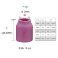thumbnail image 2 of 5PK TIG Gas Lens Alumina Nozzle Ceramic Cup For SR WP- 9/20/25 TIG Welding Torch, 2 of 8