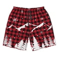 thumbnail image 5 of Goofa Christmas Tree Buffalo Plaid Printed Mens Swim Trunks Summer Quick Dry Short Beach Swimwear Bathing Suits-Small, 5 of 9