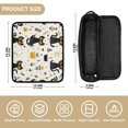 thumbnail image 4 of Hair Tool Organizer Bag with Heat Resistant Mat Removable Travel Storage Case for Hot Air Brushes Curling Irons Black Cat Seamless Pattern, 4 of 8