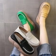 thumbnail image 5 of Soft-Soled Pure Cowhide Corrective Loafers, Chunky Mule Loafers for Women 2024, Orthopedic Walking Shoes for Women,Orthopedic Non-Slip Lightweight Comfort Walking Shoes for Women-Green, 5 of 7