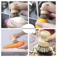 thumbnail image 3 of Fregador de patatas, cerdas suaves, cepillo para limpieza de hongos, cepillo para frutas y verduras, mini cepillo para platos con mango de madera, 3 of 5