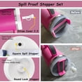 thumbnail image 5 of Spill-Proof Stopper and Cup Accessories for Stanley, Silicone Straw Cover Cap Straw Toppers Flower Charm Cup Boots Fits Stanley 40&30 oz Tumbler, Hot Pink, 5 of 6