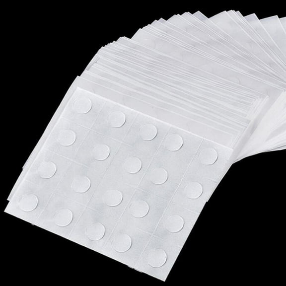 Masteelf  50 Sheets Point Stickers Craft Glue Points for Balloons Dot White