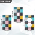 thumbnail image 7 of Yayeee Blank Wall Plate Cover 1-Gang 4.5"x2.7" Home Unused Decorative Outlet, Pink Checkered Pattern, 7 of 7