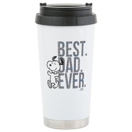 CafePress - Snoopy Best Dad Ever Stainless Steel Travel Mug - Stainless Steel Travel Mug, Insulated 16 oz. Coffee