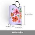 thumbnail image 3 of YFYANG 50L Foldable Laundry Hamper, Waterproof Oxford Fabric Watercolor Flower Graffiti Laundry Bag Laundry Baskets, 3 of 6