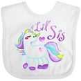 thumbnail image 3 of Inktastic Lil Sis Unicorn Little Sister Girls Baby Bib, 3 of 4