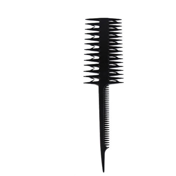 Seitruly Gran oferta, peine para teñir el cabello, peine para resaltar el color del cabello, peine de dientes grandes, cepillo de pelo de hueso Cuidado del cabello Negro