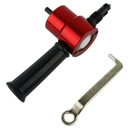 

Techinal Double Head Sheet Metal Nibbler Saw Cutter 360 Degree Adjustable Drill Attachment with Extra Punch Free Cutting Tool