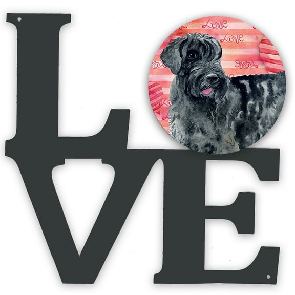 Giant Schnauzer Love Metal Wall Artwork LOVE Red