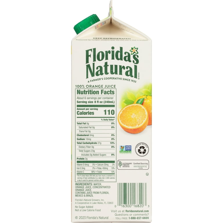 Florida's natural orange juice sale