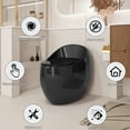 thumbnail image 2 of [Luckynote]1-Piece 1.28 GPF Single Flush Egg Shape Toilet in Glossy Black, 2 of 10