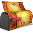 thumbnail image 3 of Deer Animal Autumn Forest Mailbox Magnetic Post Mailbox Cover Garden Decor Outdoor Large 25.5" X 21", 3 of 5