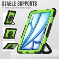 thumbnail image 4 of Case for iPad Air 11 inch M2 M3 2025 2024 6th 7th Generation, Shockproof Protective Cover with Screen Protector, Rotating Stand, Hand/Shoulder Strap, Pencil Holder, 4 of 7