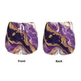 thumbnail image 3 of Balery Purple Gold Marble Swirls Pantalones cortos deportivos para mujer con forro y dos bolsillos, elásticos, para entrenamiento, gimnasio, yoga-Medium, 3 of 7