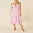 thumbnail image 2 of Solid Spaghetti Strap Midi Cami Dress for Women - Perfect for Parties and Beach, 2 of 9