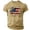 #01 Khaki, variant on 250 Men Shirt 4th Of July American Flag Print Crew Neck Short Sleeve Tshirt Muscle Classic Fit Workout Beach Vacation T-Shirt, Dark Gray, #01 Dark Gray