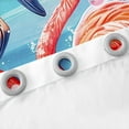 thumbnail image 4 of Flamingo Curtains for Living Room,Tropical Animals Window Drapes Bedroom Blackout 30%-50%,Hawaiian Summer Beach Window Treatment Grommet Top 2 Panels Decor,38Wx45L, 4 of 6