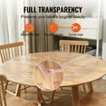 thumbnail image 4 of KFFKFF Transparent Table Protector, Circular 42 inch/1068 mm, 1.5 mm PVC Tablecloth, Water-Resistant Cover for Desks, Coffee & Dining Tables, 4 of 9
